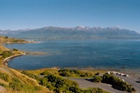 Blick auf die Bucht von Kaikoura