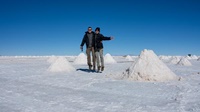 Salzabbau auf dem Salar de Uyuni